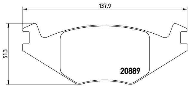 Комплект тормозных колодок, диско P85019 BREMBO