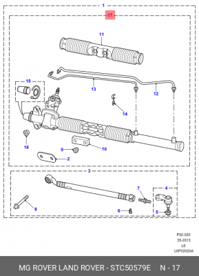 Рулевой механизм STC50579E LAND ROVER