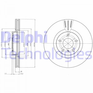 Диск тормозной BG4107 DELPHI