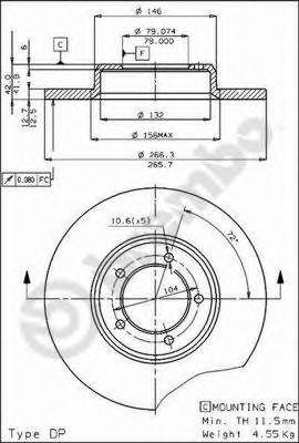 Тормозной диск 08399210 BREMBO