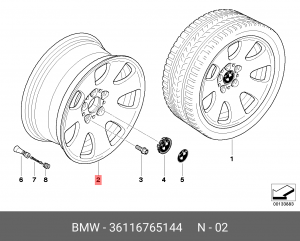 Диск колеса 36 11 6 765 144 BMW