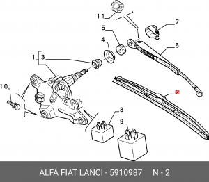 Щетка стеклоочистителя 5910987 ALFA FIAT LANCIA