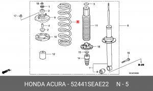 Пружина ходовой части 52441SEAE22 HONDA
