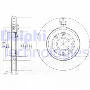 Тормозной диск BG3529 DELPHI