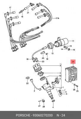 Коммутатор, система зажигания 93060270200 PORSCHE