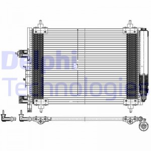 Конденсатор, кондиционер TSP0225537 DELPHI