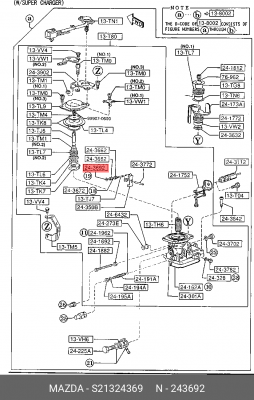 Прокладка S21324369 MAZDA