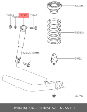 Амортизатор подвески 5531024152 HYUNDAI KIA
