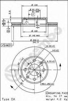 Тормозной диск 09.5023.10 BREMBO