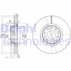Тормозной диск BG3033 DELPHI