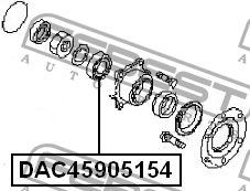 Подшипник ступицы колеса DAC45905154 FEBEST
