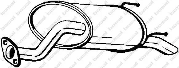 Глушитель выхлопных газов конечный 163-395 BOSAL