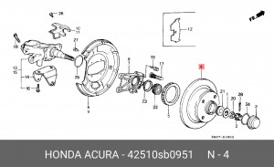 Тормозной диск 42510SB0951 HONDA