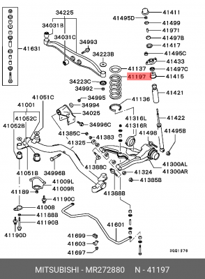 Пружина подвески MR272880 MITSUBISHI