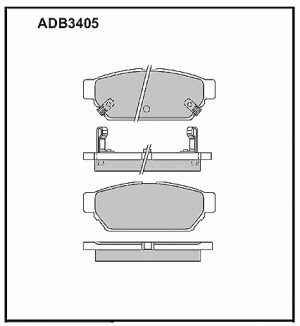 Колодки тормозные дисковые ADB3405 ALLIED NIPPON