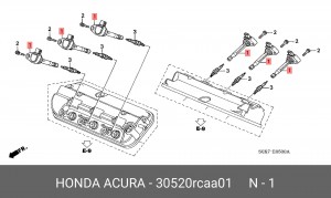 Катушка зажигания 30520RCAA01 HONDA