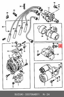 Коммутатор, система зажигания 33370-64B11 SUZUKI