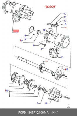 Распределитель зажигания 84SF-12100-MA FORD