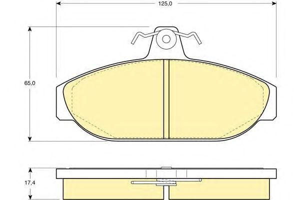 Комплект тормозных колодок, диско 6104821 GIRLING