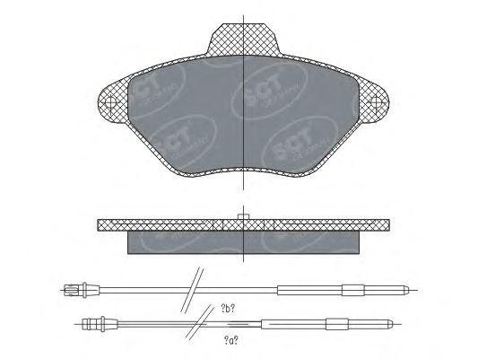 Комплект тормозных колодок, диско SP299 SCT
