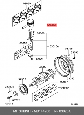 Поршень ДВС с шатуном MD144900 MITSUBISHI