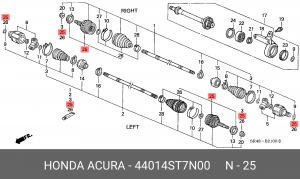 ШРУС 44014ST7N00 HONDA