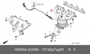 Катализатор 18160P7AG00 HONDA