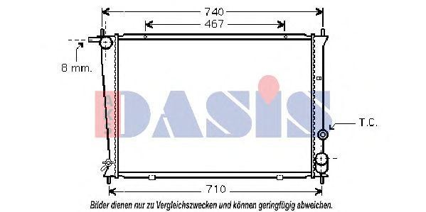 Радиатор, охлаждение двигател 560007N AKS DASIS