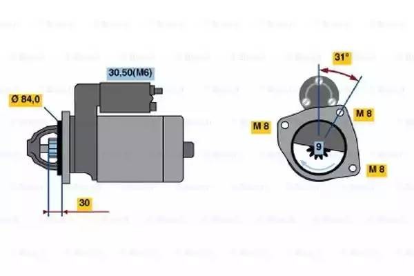Стартер 0 001 109 306 BOSCH