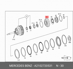 Поршень A2102720531 MERCEDES BENZ