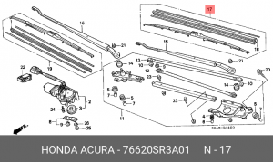 Щетка стеклоочистителя 76620SR3A01 HONDA