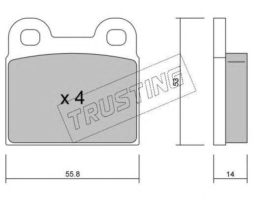 Комплект тормозных колодок, диско 0020 TRUSTING