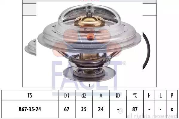 Термостат, охлаждающая жидкость 7.8410S FACET
