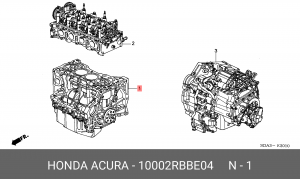 Блок цилиндров 10002RBBE04 HONDA