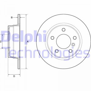 Тормозной диск BG2624 DELPHI