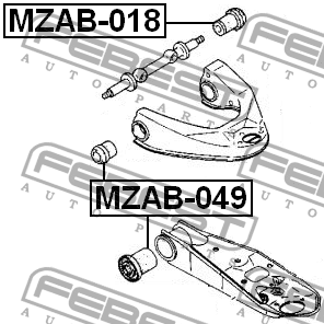 Сайлентблок MZAB-049 FEBEST