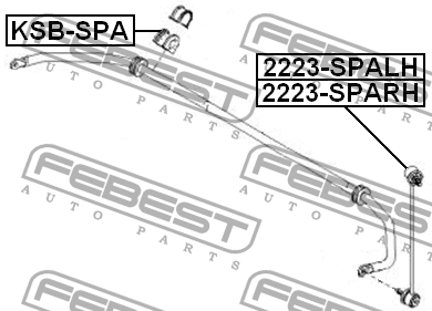 Стойка стабилизатора 2223-SPALH FEBEST
