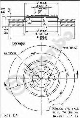 Тормозной диск 09.7931.10 BREMBO