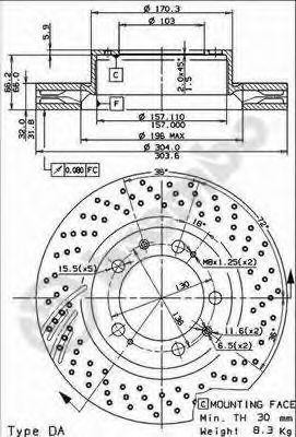 Тормозной диск 09.8421.10 BREMBO