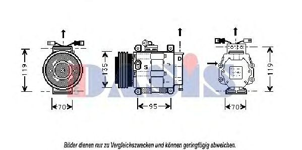 Компрессор, кондиционер 858440N AKS DASIS