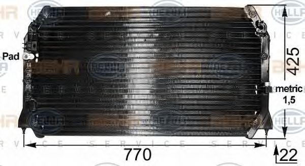 Конденсатор, кондиционер 8FC 351 300-771 HELLA