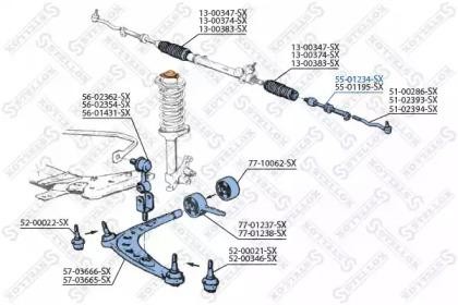 Тяга рулевая 55-01234-SX STELLOX