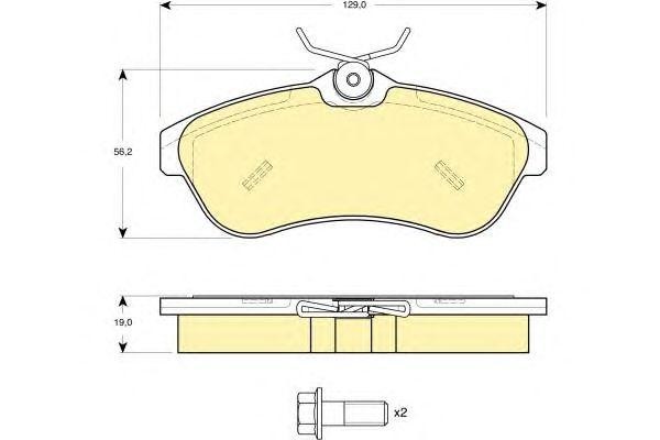 Комплект тормозных колодок, диско 6114961 GIRLING
