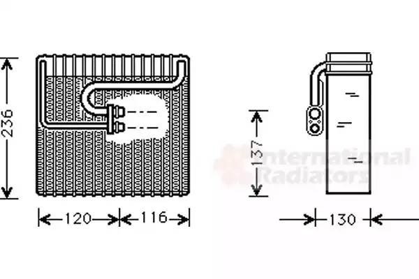 Испаритель, кондиционер 8100V035 VAN WEZEL
