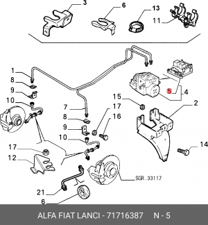 Комплект прибора управления 71716387 ALFA FIAT LANCIA