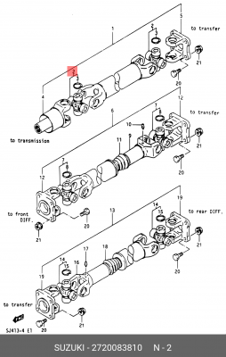 Крестовина карданного вала 27200-83810 SUZUKI