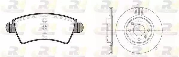 Комплект тормозных колодок, диско 872601 ROADHOUSE