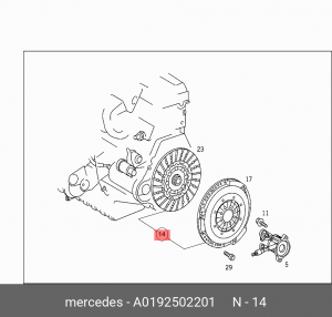 Сцепление (комплект) A0192502201 MERCEDES BENZ