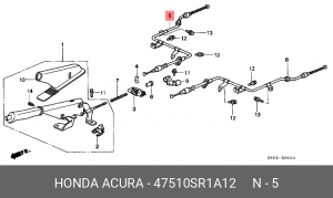 Трос, стояночная тормозная система 47510SR1A12 HONDA