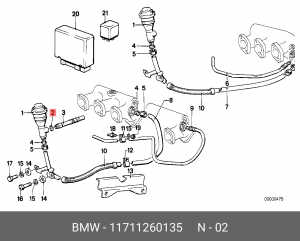 Прокладка, клапан возврата ОГ 11 71 1 260 135 BMW